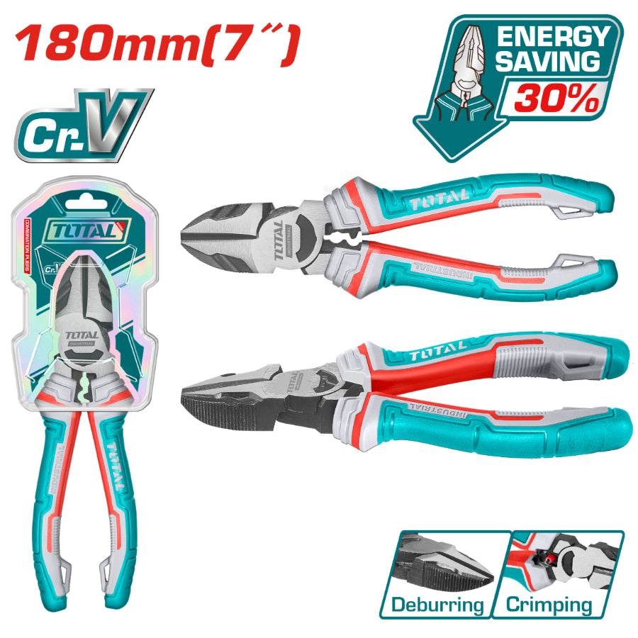 High Leverage Diagonal Cutting Pliers 180mm - Total Tools