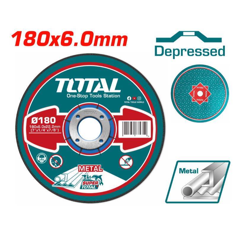 Abrasive Metal Grinding Disc 180x6.0 - Total Tools