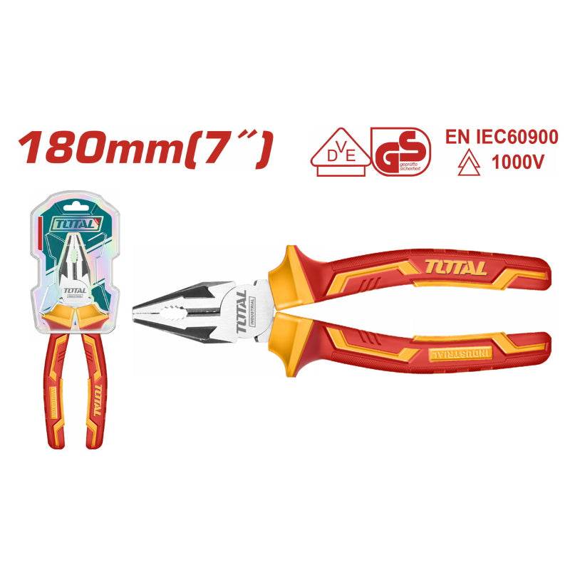 Insulated Combination Pliers 180mm - Total Tools