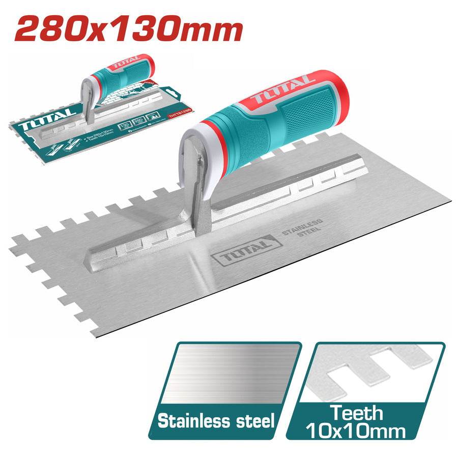 Plastering Trowel with Teeth - Total Tools