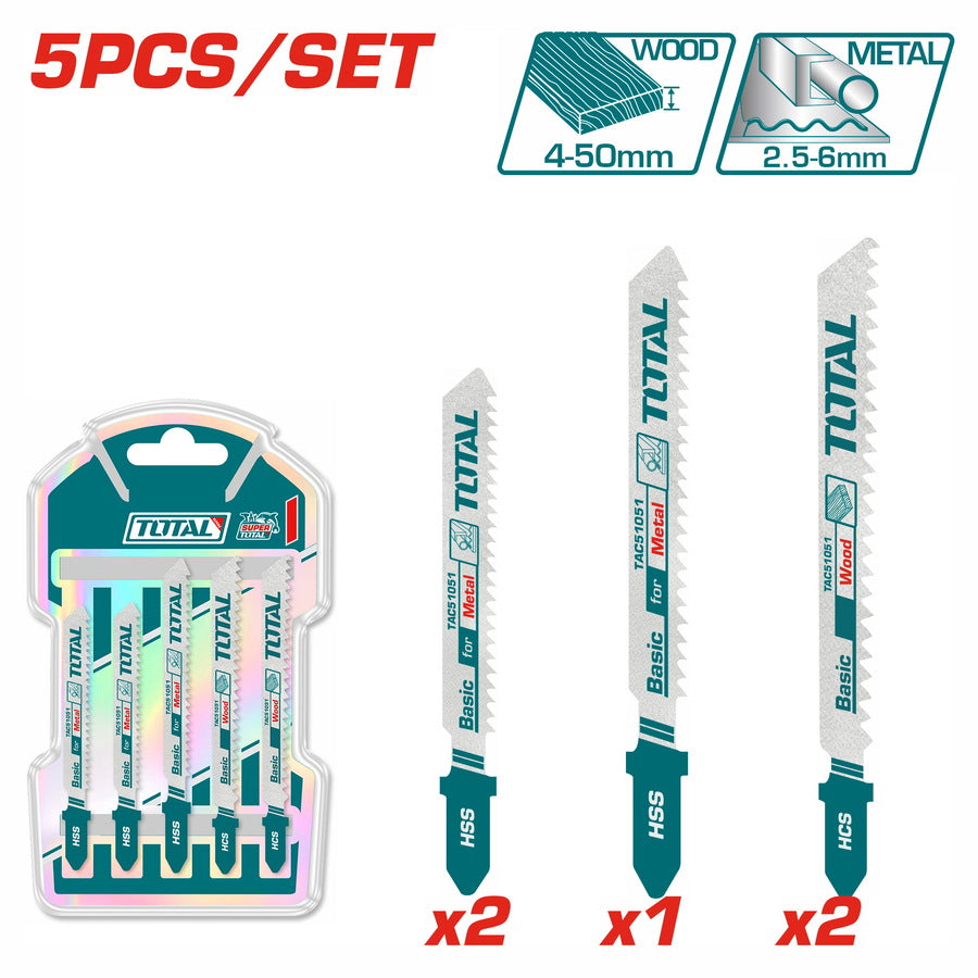 Jig Saw Blade Set 5 Pcs