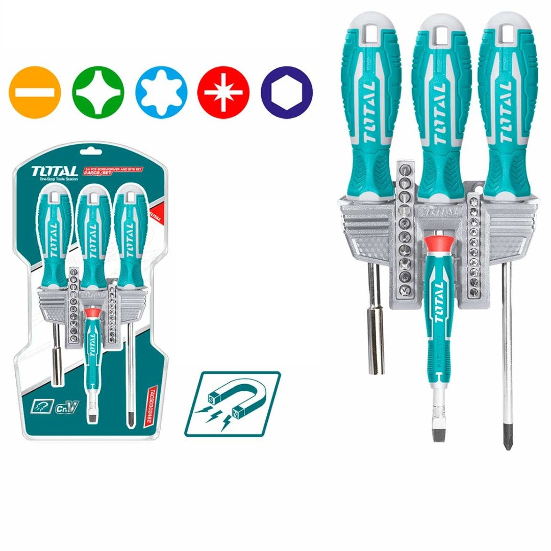 Screwdriver And Bits Set 24 Pcs