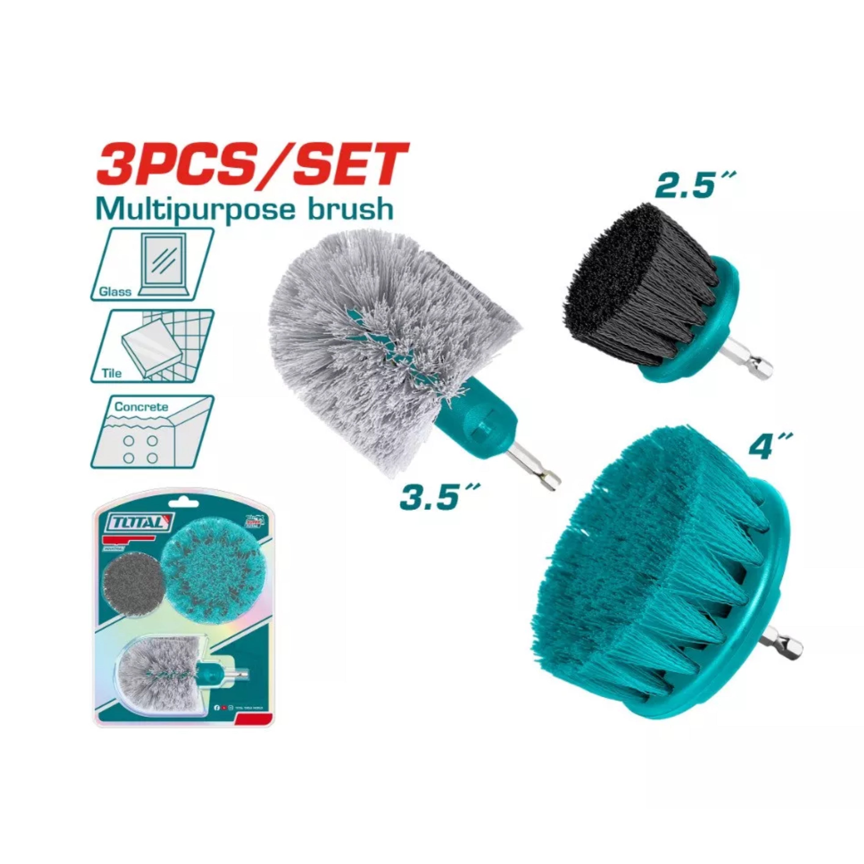 Multipurpose Brush Set 3 Pcs