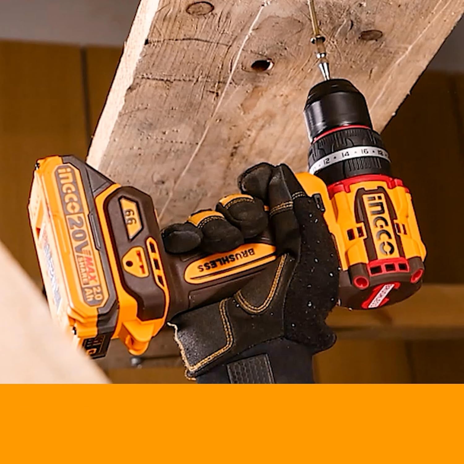20V Cordless Impact Drill Brushless 66Nm - INGCO