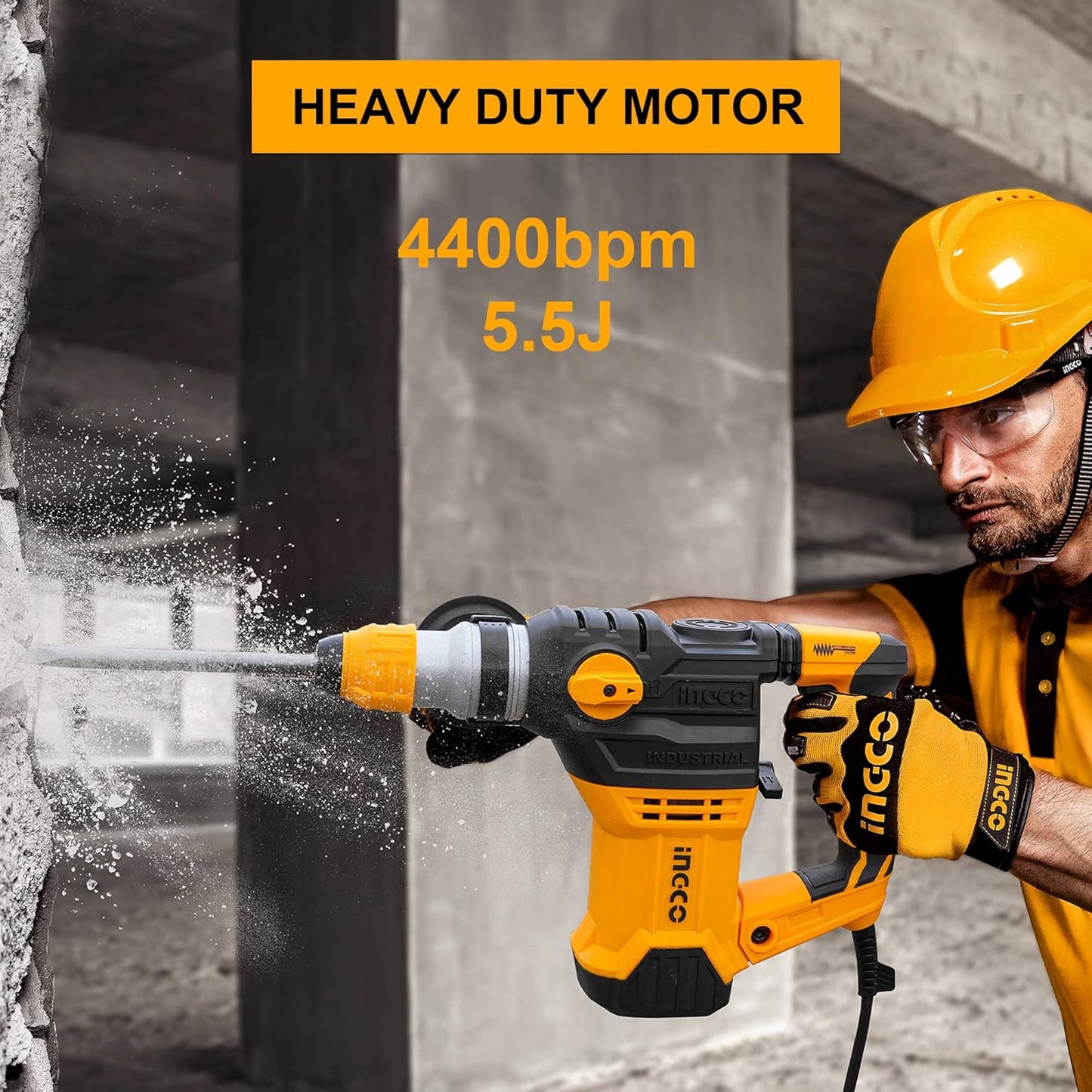 Electric Rotary Hammer 1500W 32mm - INGCO