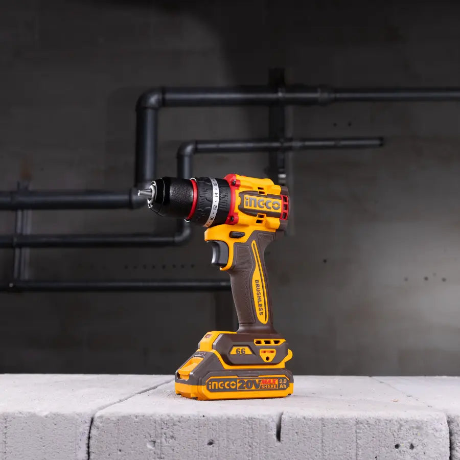 20V Cordless Combo Kit Drill 66Nm & Angle Grinder - INGCO