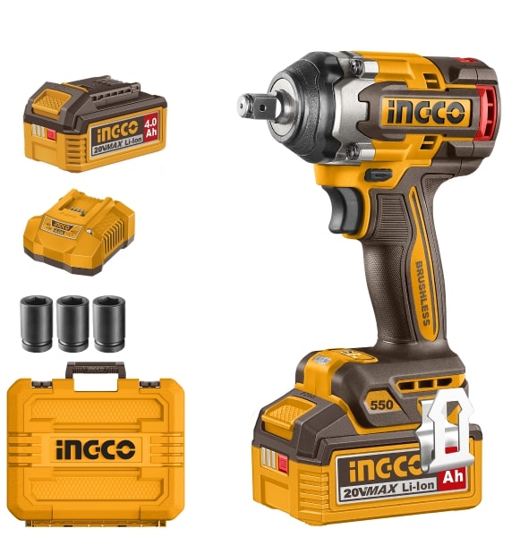20V Cordless Impact Wrench Brushless 500Nm - INGCO