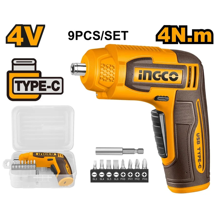 4V Cordless Screwdriver 4Nm - INGCO