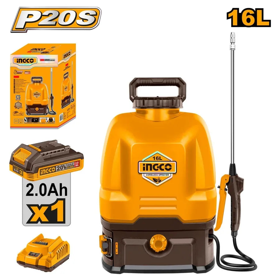 20V Cordless Sprayer 16L - INGCO