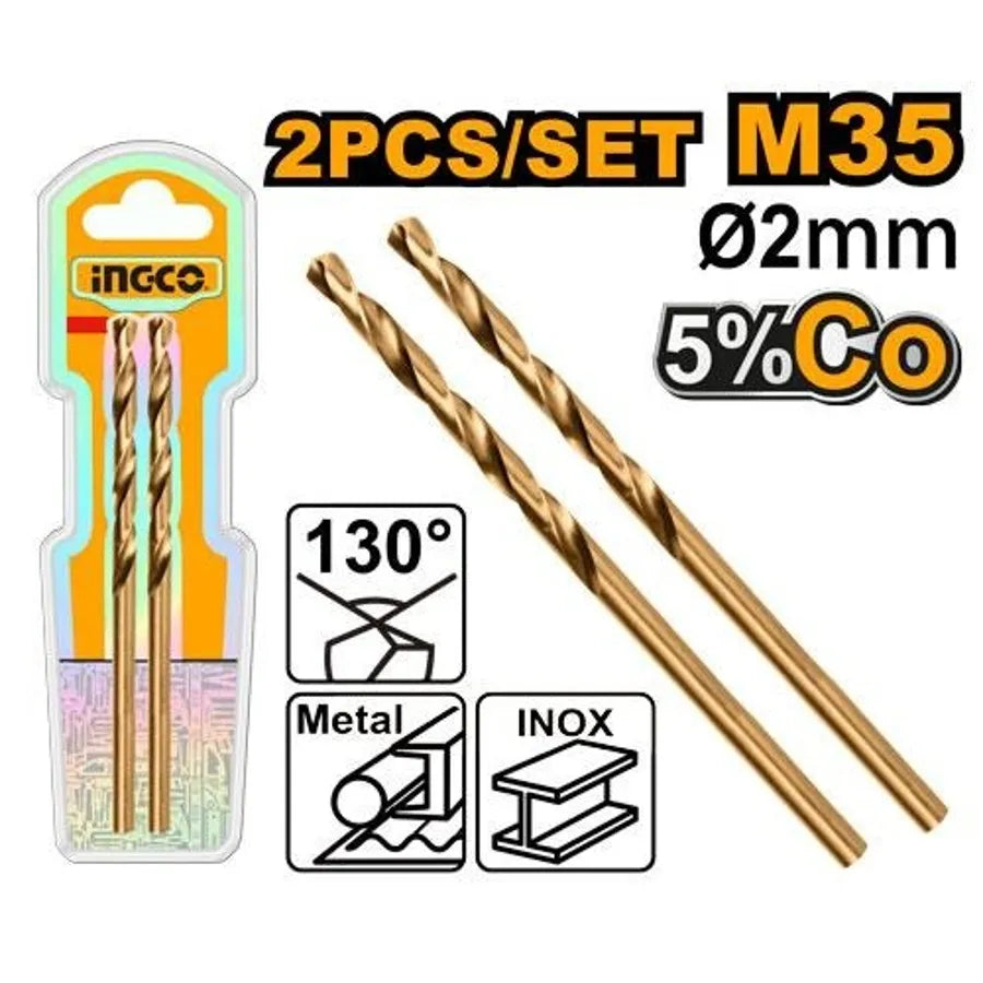 HSS-CO M35 Drill Bit 2mm - INGCO