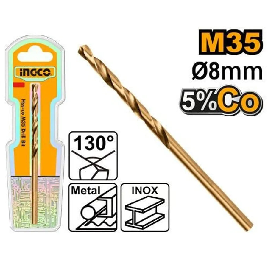 HSS-CO M35 Drill Bit 8mm - INGCO