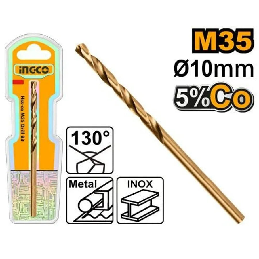 HSS-CO M35 Drill Bit 10mm - INGCO