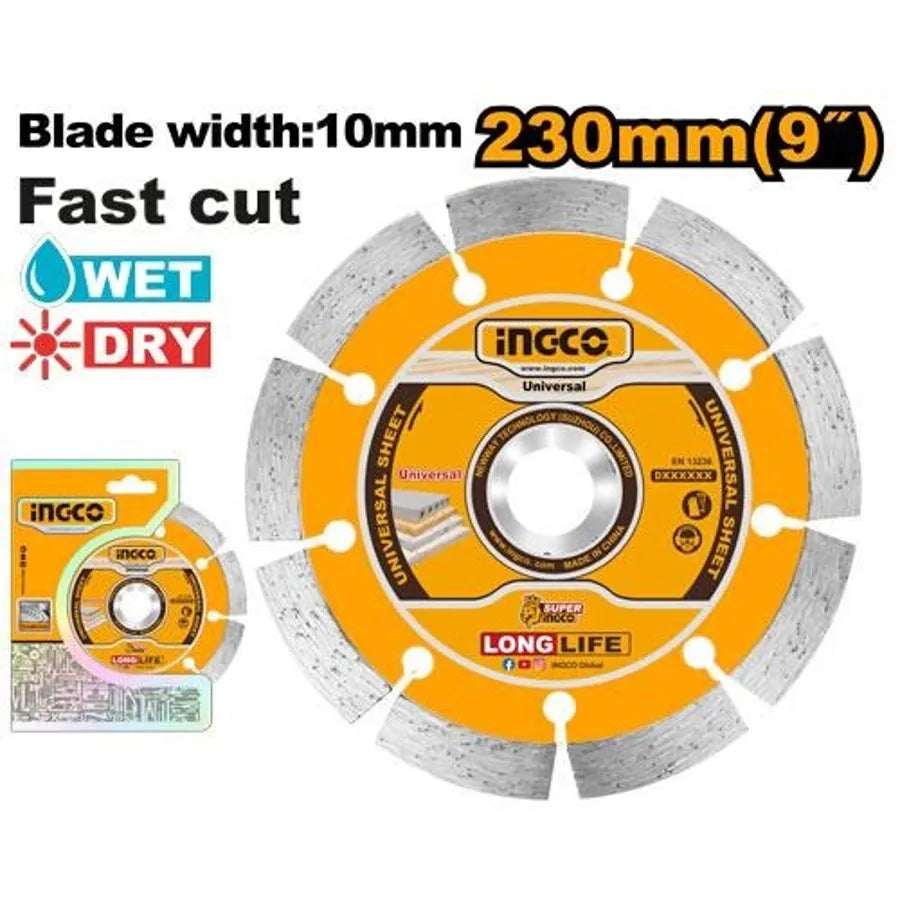 Dry Diamond Disc 9" - INGCO