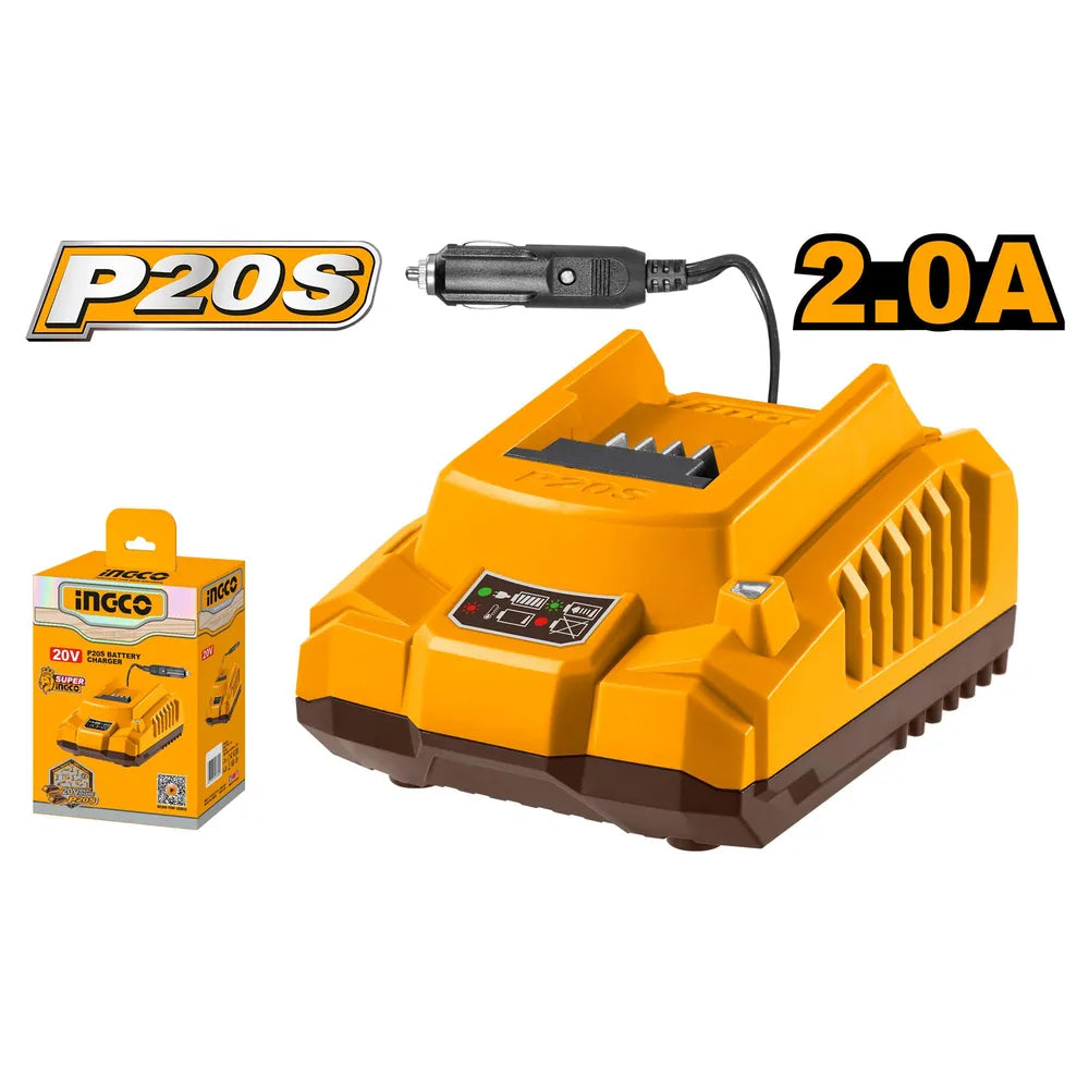 20V Lithium-Ion Battery Charger 2Ah - INGCO