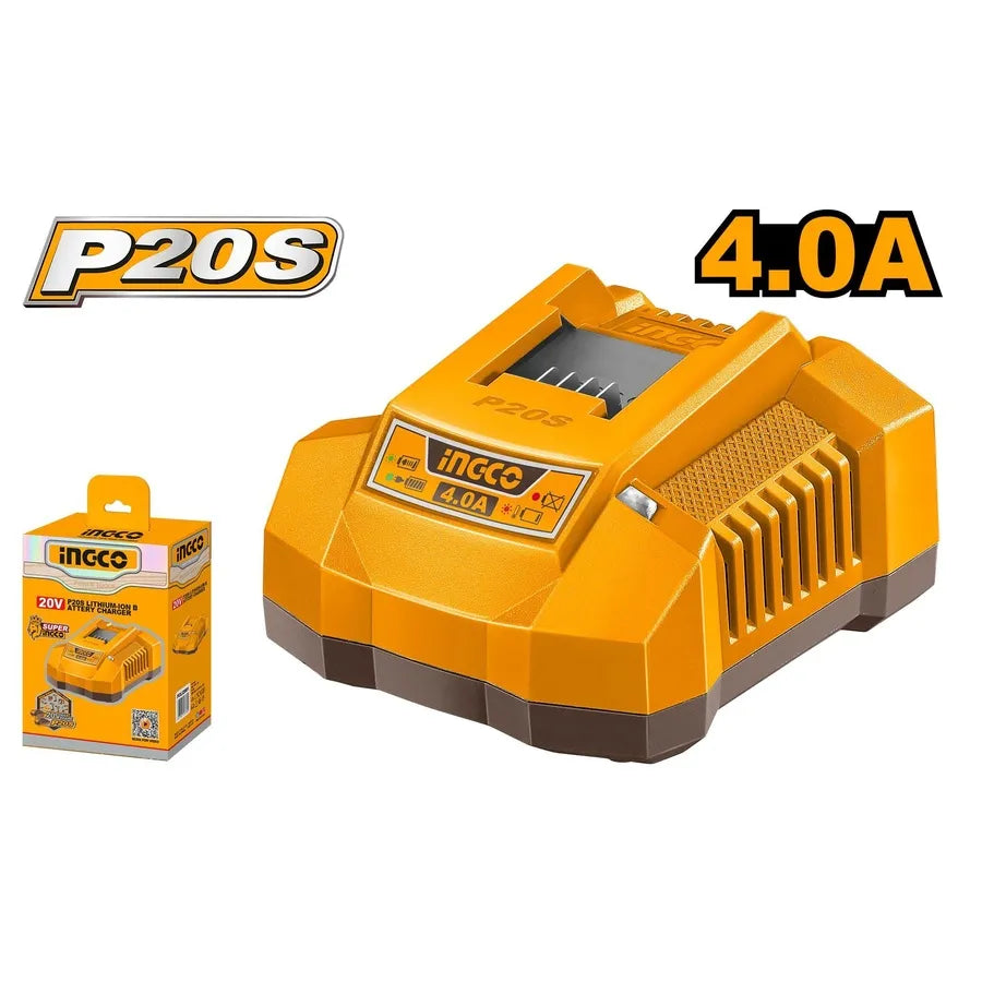 20V Lithium-Ion Battery Charger 4Ah - INGCO