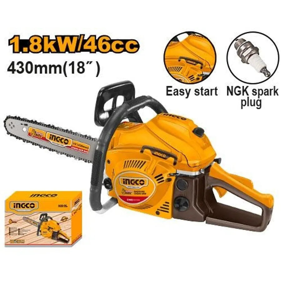 Gasoline Chainsaw 18" - INGCO