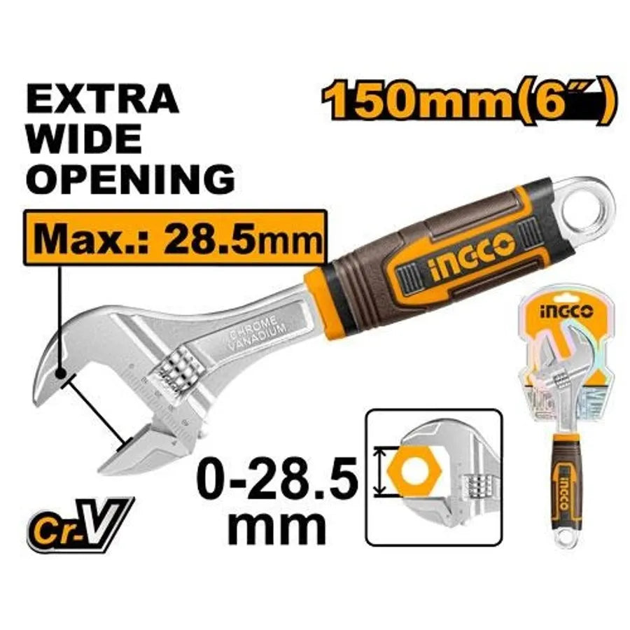 Adjustable Wrench 150mm - INGCO