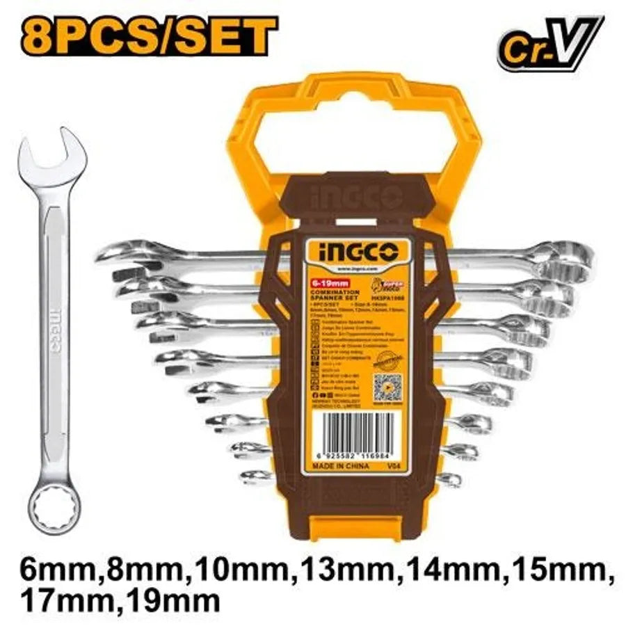 Combination Spanner 8Pcs Set - INGCO