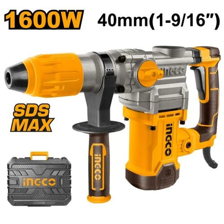 Electric Rotary Hammer 1600W 40mm SDS Max - INGCO
