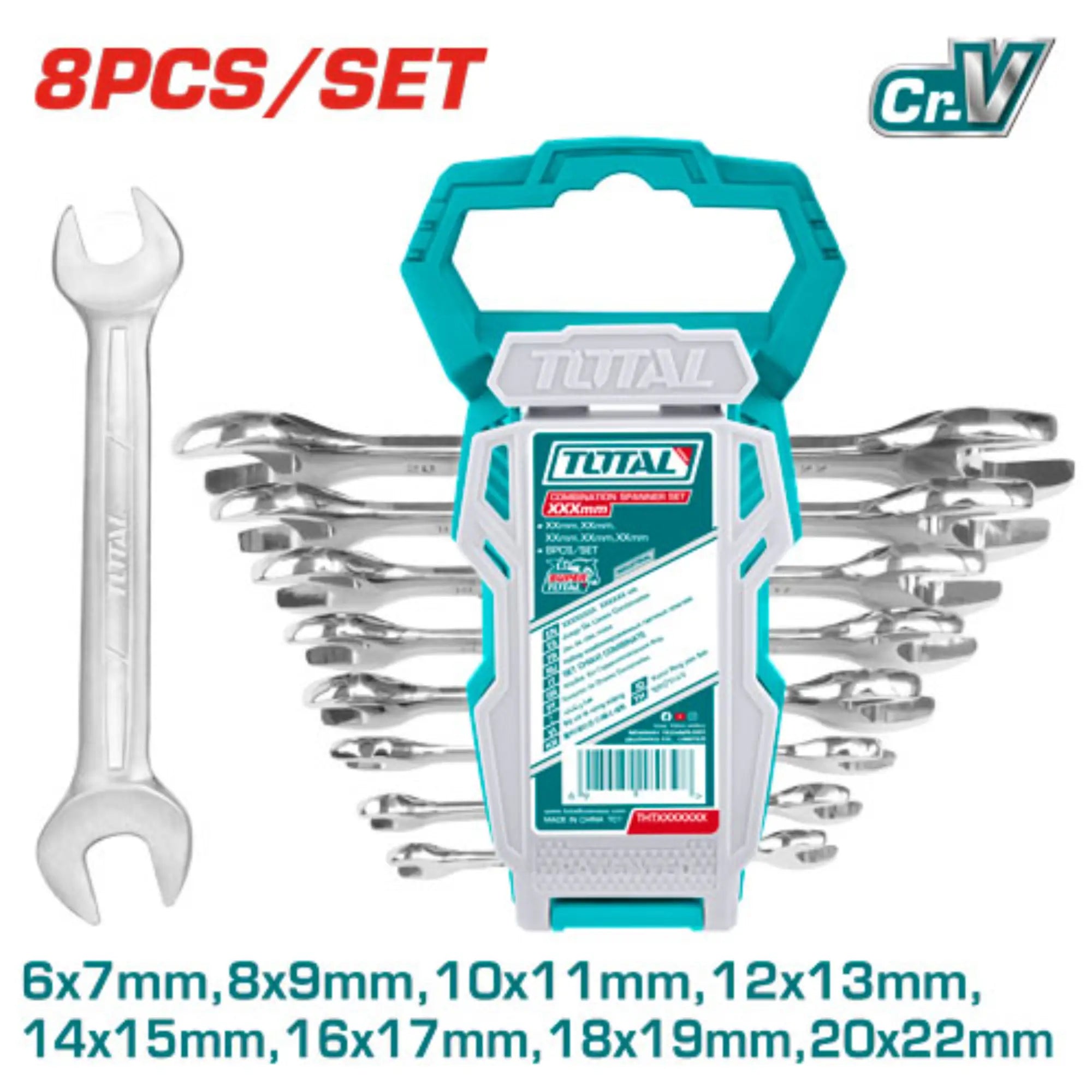 Double Open End Spanner Set 8 Pcs