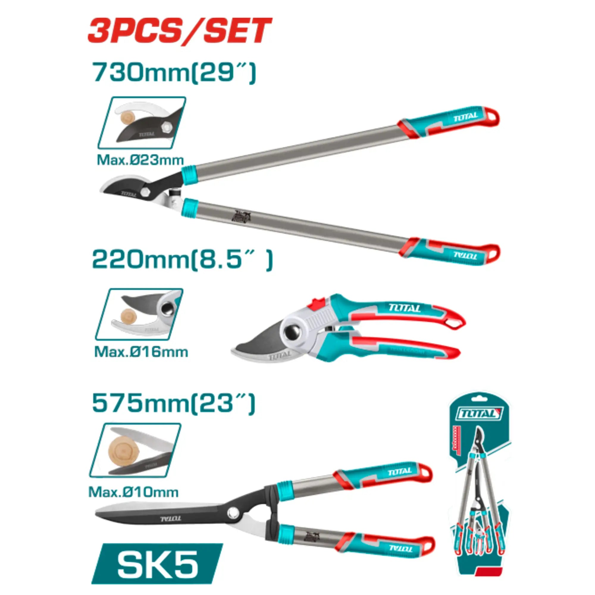 Garden Shears Set 3 Pcs