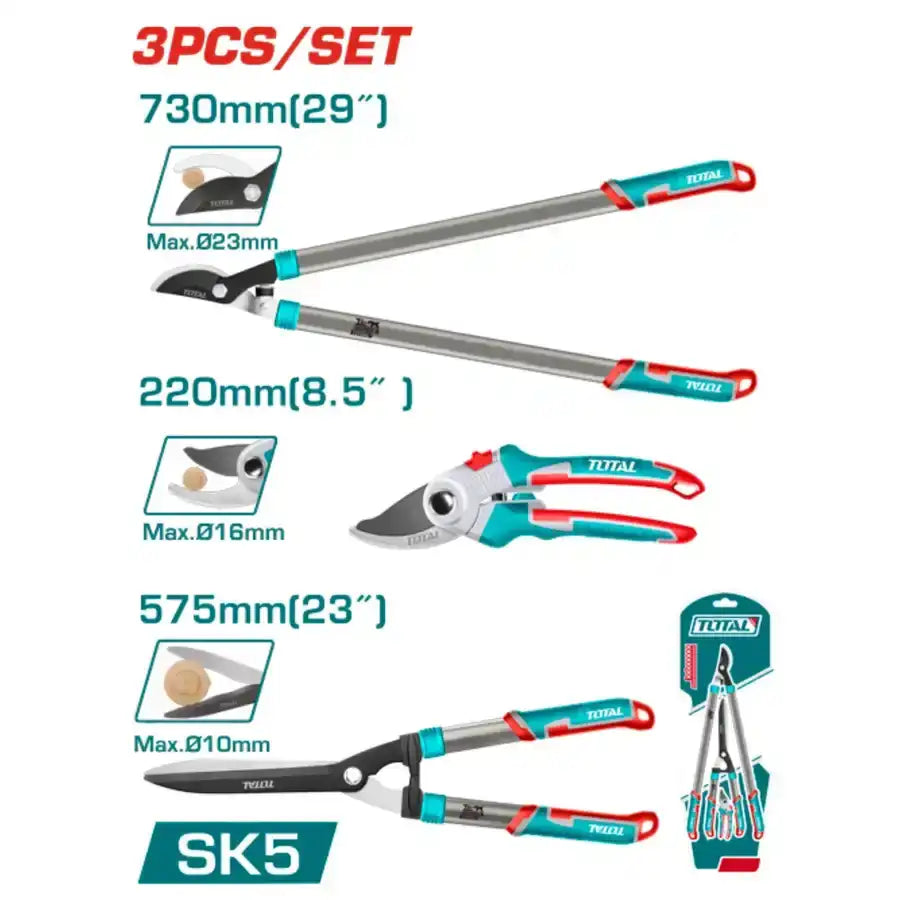 Garden Shears Set 3 Pcs - Total Tools