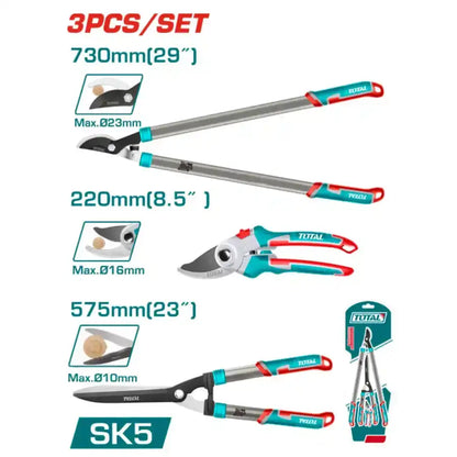 Garden Shears Set 3 Pcs - Total Tools