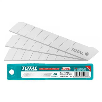 Knife Blades 18m Set 10 Pcs - Total Tools