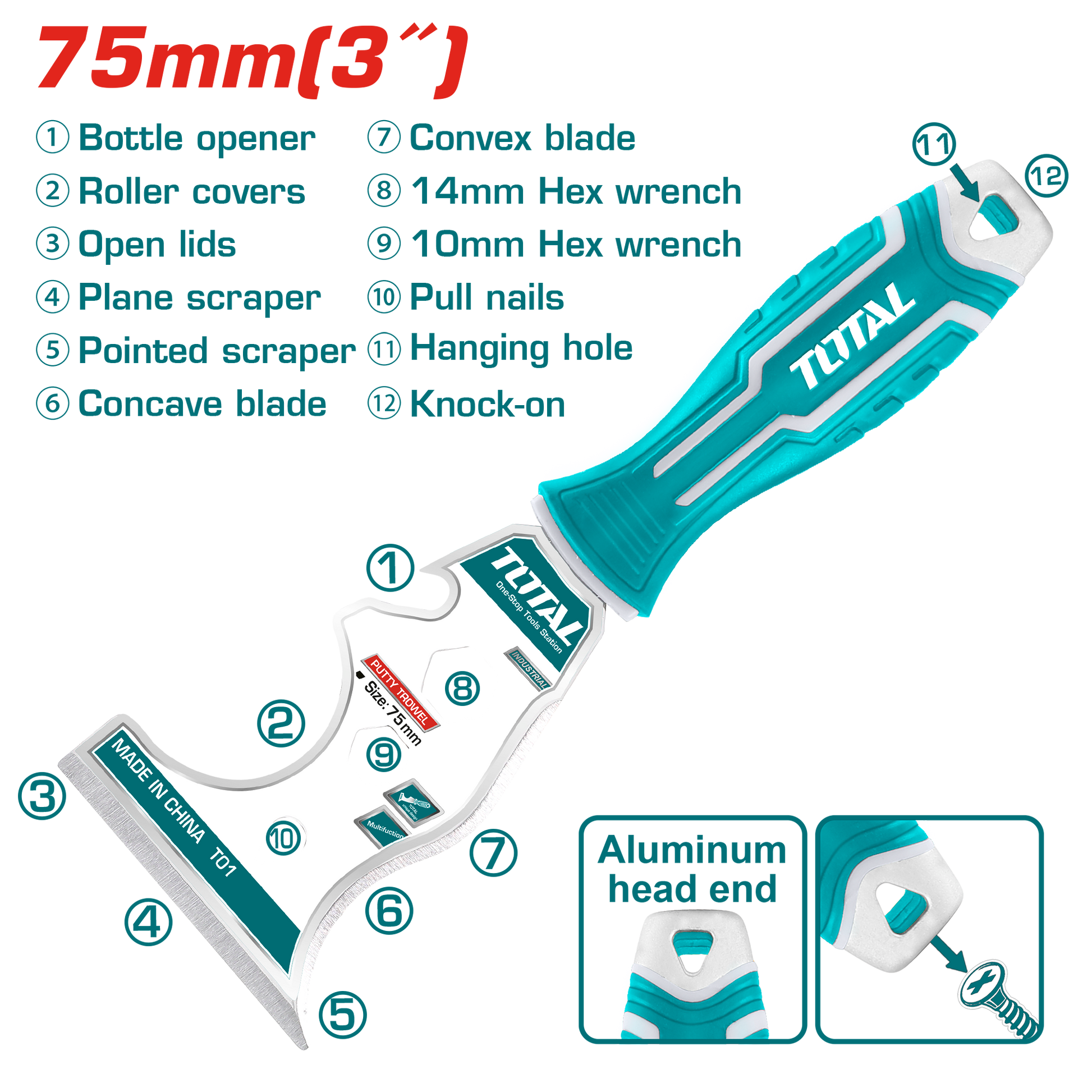 Putty Trowel Multifunction 3 Inch
