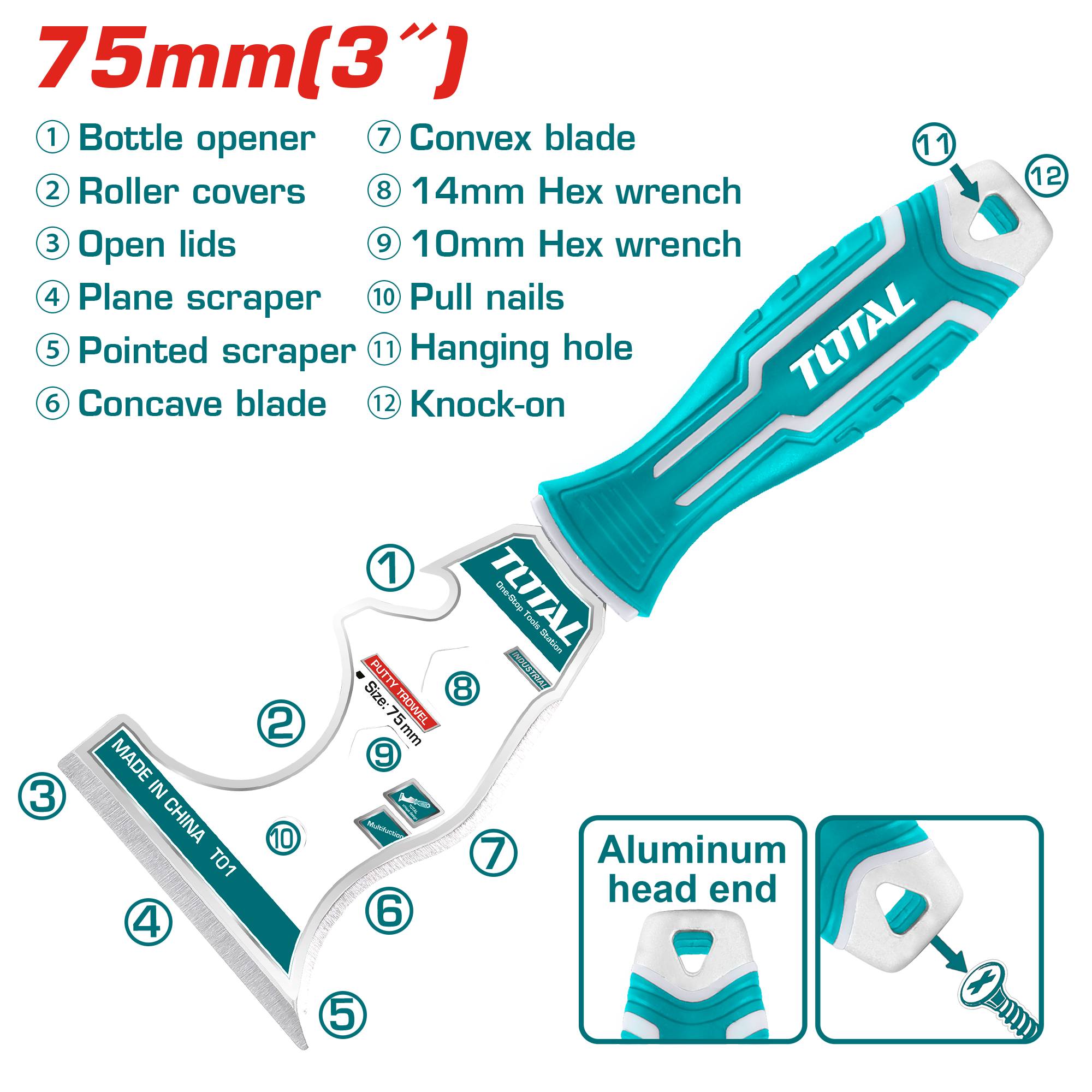 Putty Trowel Multifunction 3 Inch