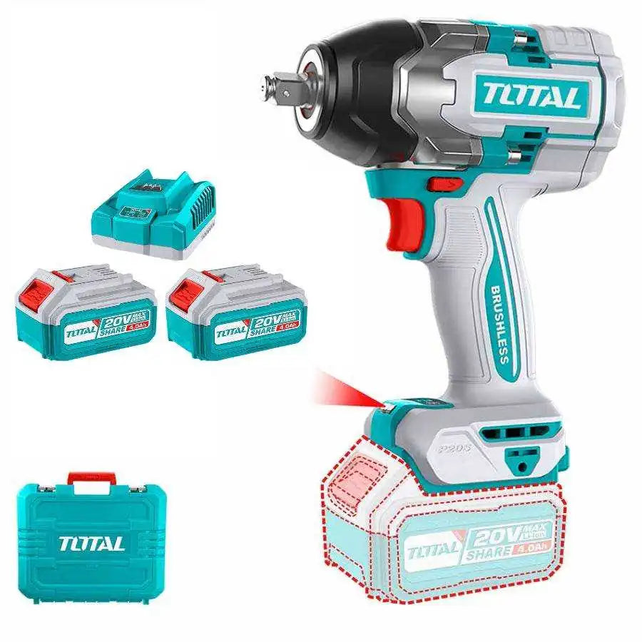 20V Cordless Impact Wrench Brushless 850Nm - Total Tools