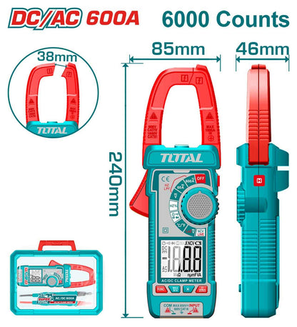 Clamp Meter DC/AC 600A
