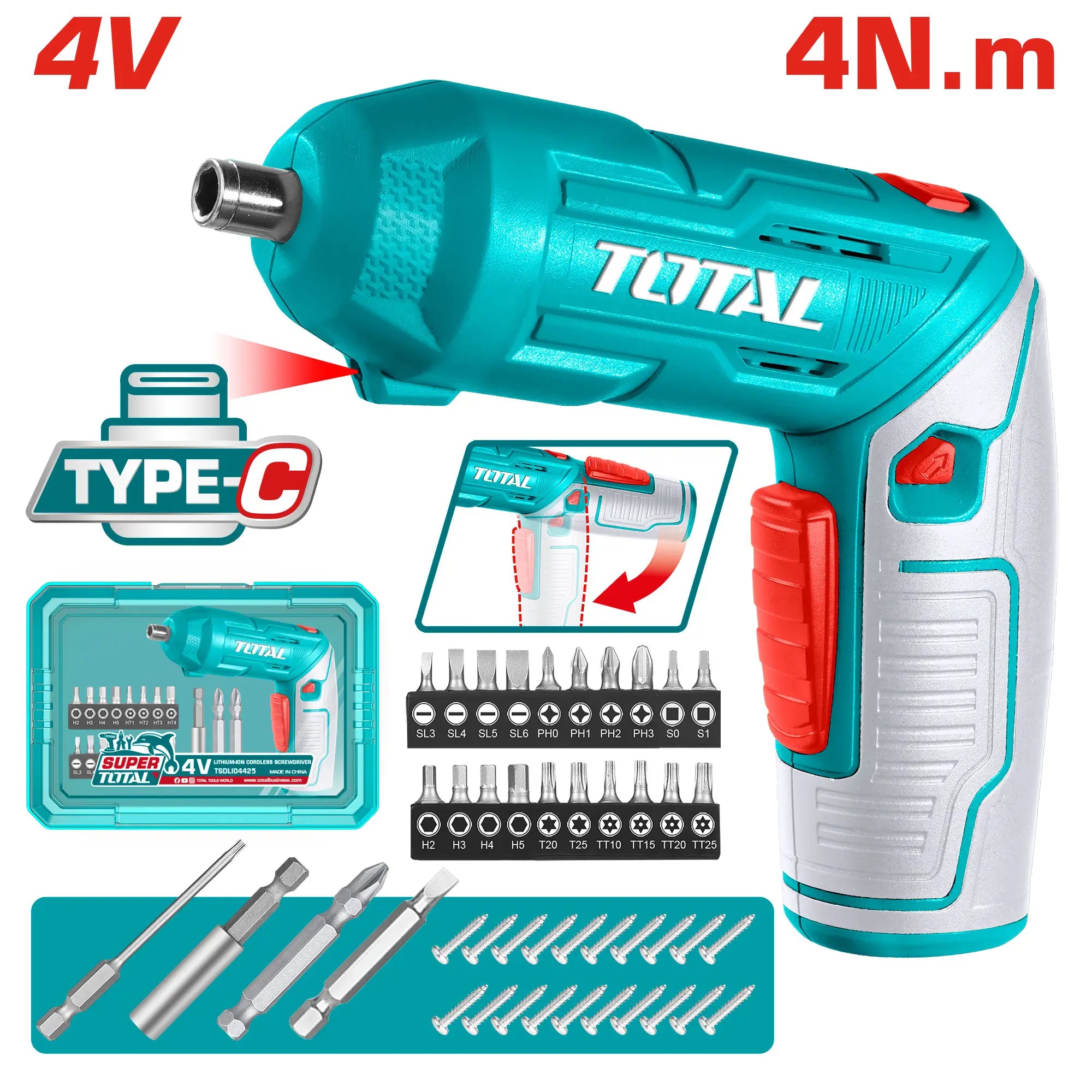 Cordless Screwdriver Kit 4N.m
