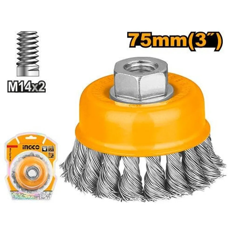 Wire Cup Brush 75mm - INGCO