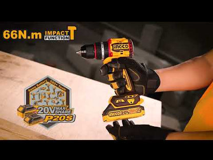 20V Cordless Impact Drill Brushless 66Nm - INGCO